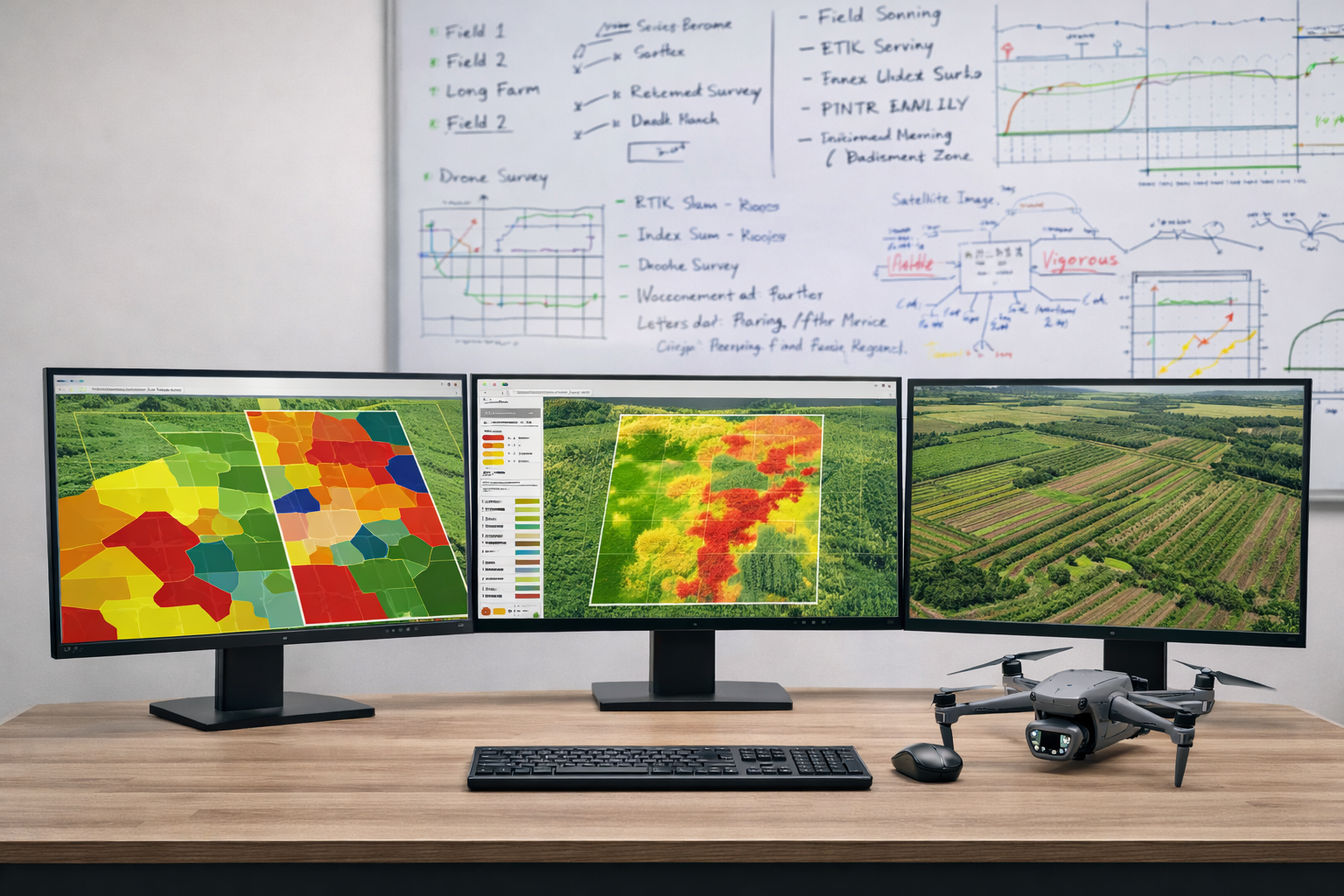 Monitoreo agrícola con tablet y mapa de vigor vegetativo